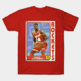 Hakeem Olajuwon Retro Style 90s Trading Card T-Shirt